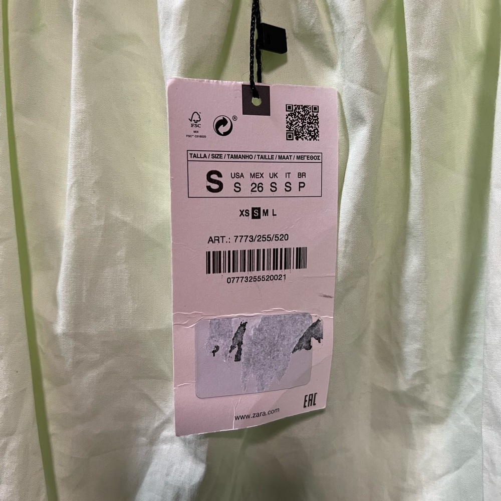 Zara Light Lime Ruffle-Shoulder Tank Top - Picture 5 of 7